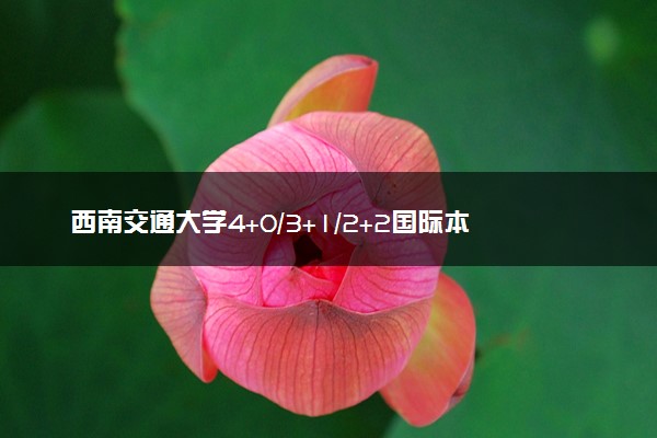 西南交通大学4+0/3+1/2+2国际本科学费（2025参考）