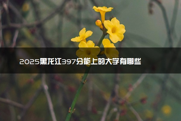 2025黑龙江397分能上的大学有哪些 可以报考院校名单