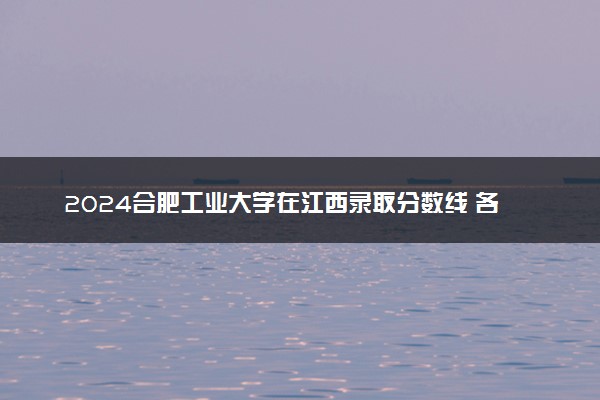 2024合肥工业大学在江西录取分数线 各专业分数及位次