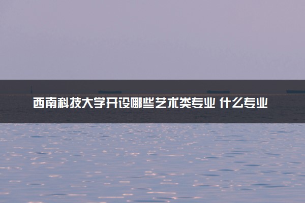 西南科技大学开设哪些艺术类专业 什么专业前景好