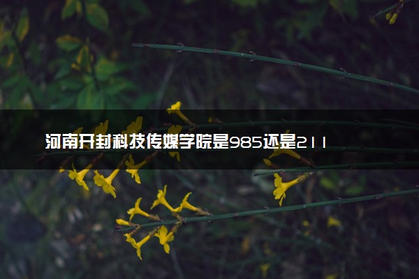 河南开封科技传媒学院是985还是211 含金量怎么样