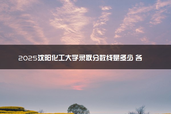 2025沈阳化工大学录取分数线是多少 各省最低分数线汇总