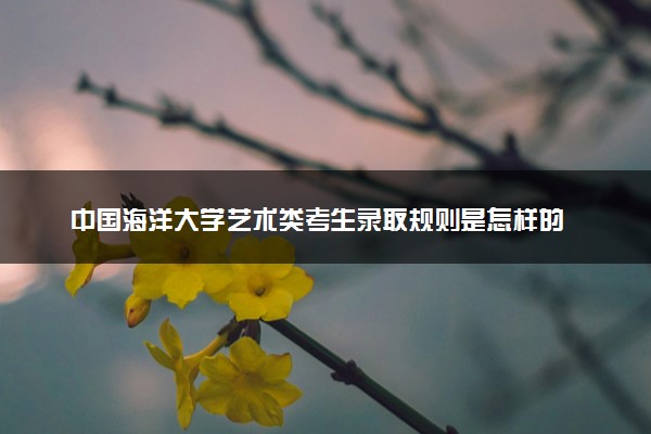 中国海洋大学艺术类考生录取规则是怎样的 有哪些要求