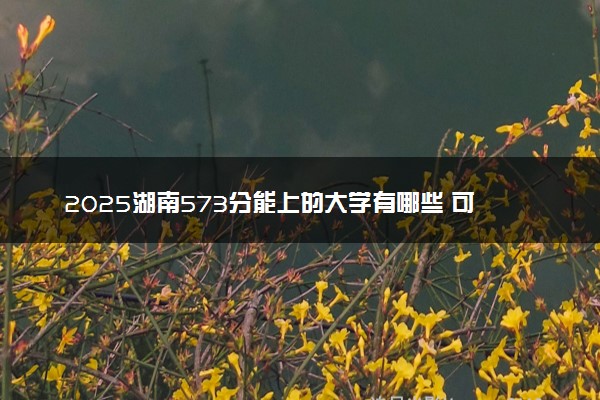 2025湖南573分能上的大学有哪些 可以报考院校名单