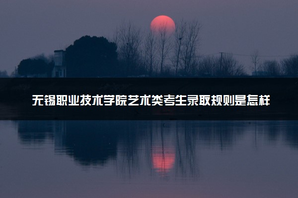 无锡职业技术学院艺术类考生录取规则是怎样的 有哪些要求