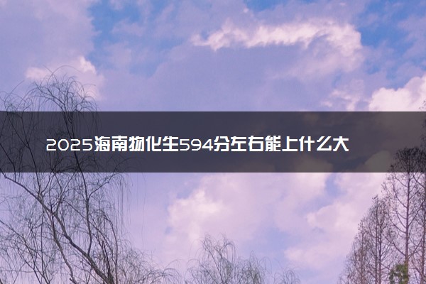 2025海南物化生594分左右能上什么大学 可以报考的院校名单