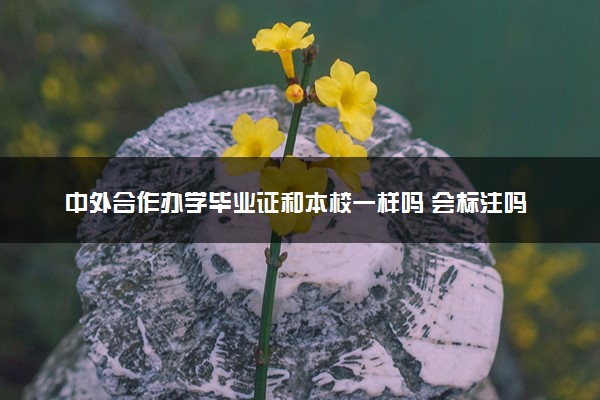 中外合作办学毕业证和本校一样吗 会标注吗
