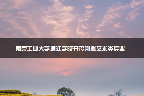 南京工业大学浦江学院开设哪些艺术类专业 什么专业前景好