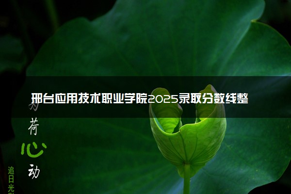 邢台应用技术职业学院2025录取分数线整理 最低多少分可以考上