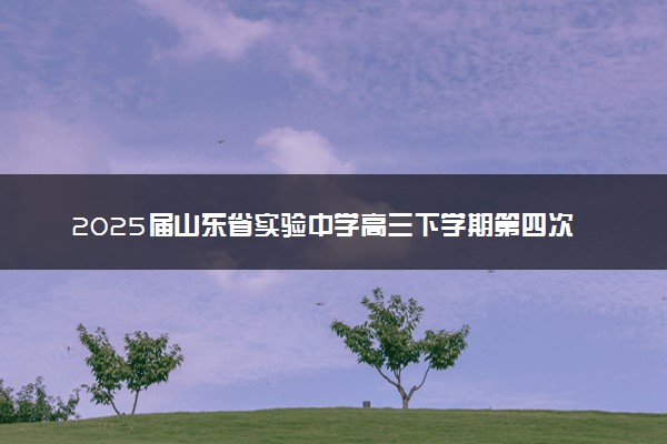2025届山东省实验中学高三下学期第四次诊断考试试题及答案汇总