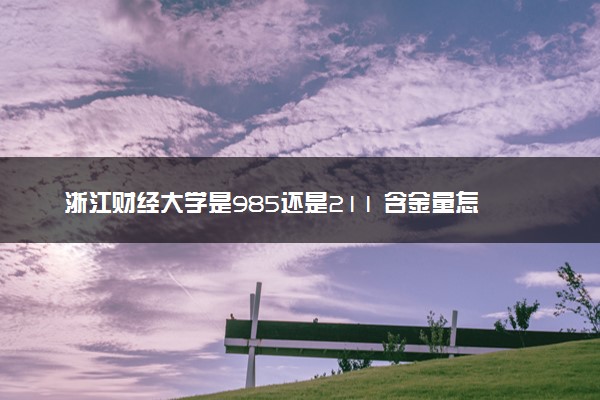 浙江财经大学是985还是211 含金量怎么样