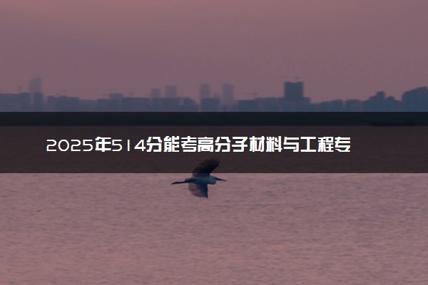 2025年514分能考高分子材料与工程专业吗 514分高分子材料与工程专业大学推荐