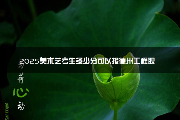 2025美术艺考生多少分可以报德州工程职业学院