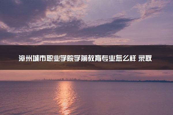 漳州城市职业学院学前教育专业怎么样 录取分数线多少