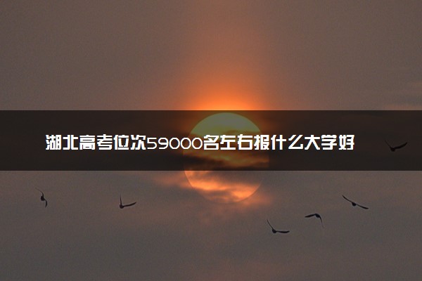 湖北高考位次59000名左右报什么大学好（2025年参考）