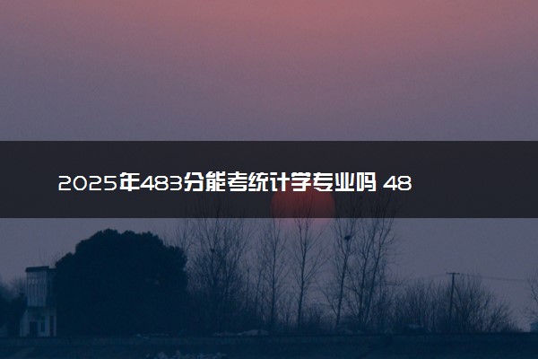 2025年483分能考统计学专业吗 483分统计学专业大学推荐