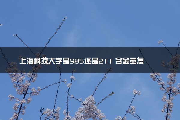 上海科技大学是985还是211 含金量怎么样