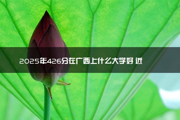 2025年426分在广西上什么大学好 近三年录取分数线是多少