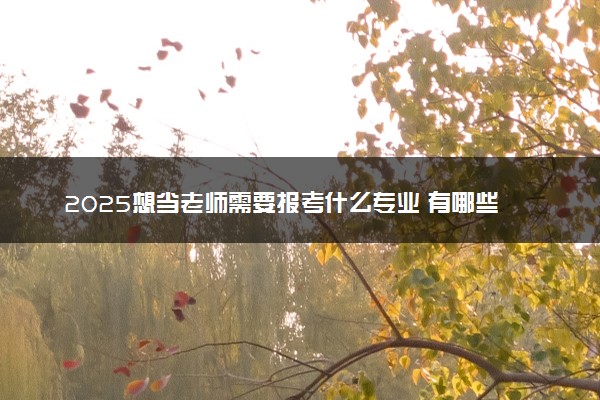 2025想当老师需要报考什么专业 有哪些推荐
