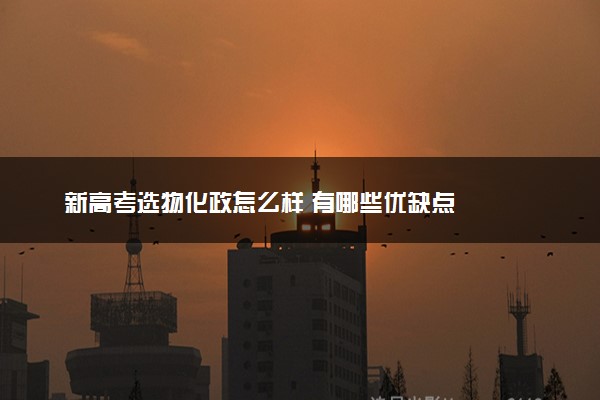 新高考选物化政怎么样 有哪些优缺点