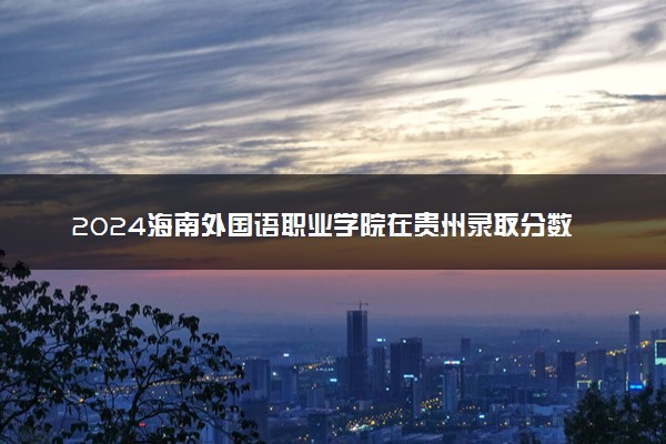 2024海南外国语职业学院在贵州录取分数线 各专业分数及位次