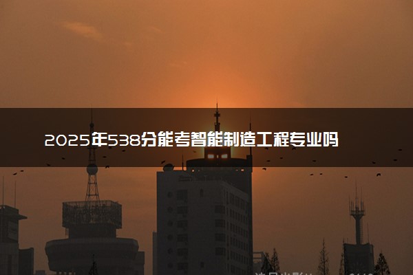 2025年538分能考智能制造工程专业吗 538分智能制造工程专业大学推荐