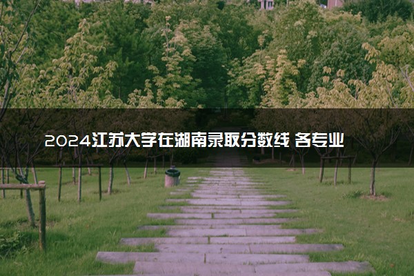 2024江苏大学在湖南录取分数线 各专业分数及位次