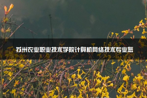 苏州农业职业技术学院计算机网络技术专业怎么样 录取分数线多少