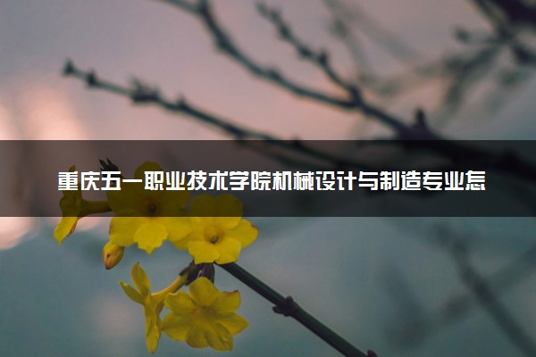 重庆五一职业技术学院机械设计与制造专业怎么样 录取分数线多少