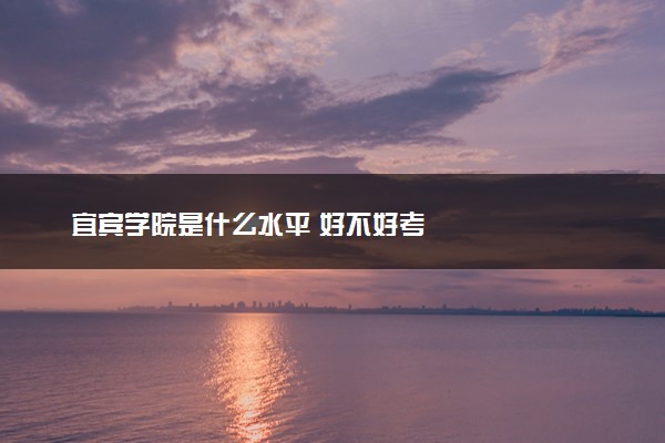 宜宾学院是什么水平 好不好考