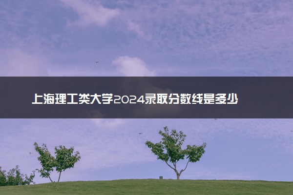 上海理工类大学2024录取分数线是多少 什么学校好