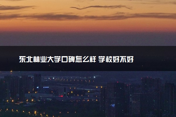 东北林业大学口碑怎么样 学校好不好