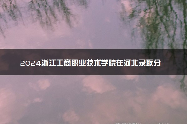 2024浙江工商职业技术学院在河北录取分数线 各专业分数及位次