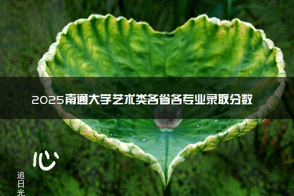 2025南通大学艺术类各省各专业录取分数线汇总