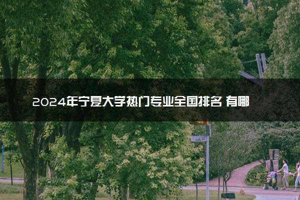 2024年宁夏大学热门专业全国排名 有哪些专业比较好