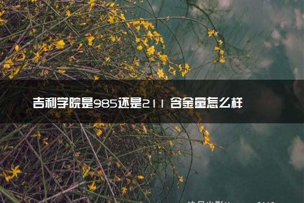 吉利学院是985还是211 含金量怎么样