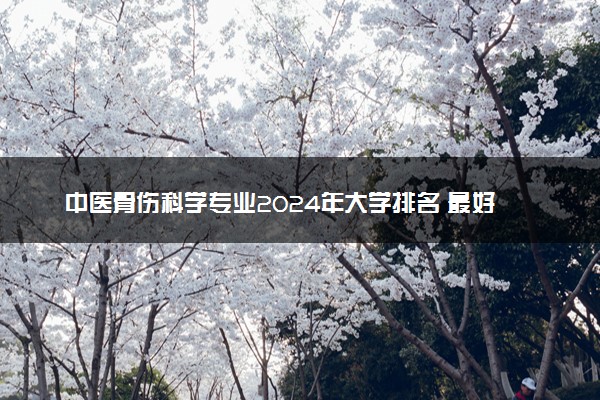 中医骨伤科学专业2024年大学排名 最好的大学排行榜