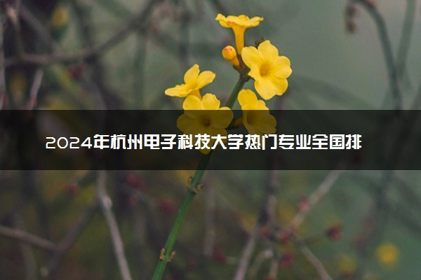2024年杭州电子科技大学热门专业全国排名 有哪些专业比较好