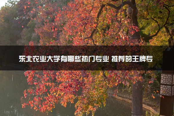 东北农业大学有哪些热门专业 推荐的王牌专业