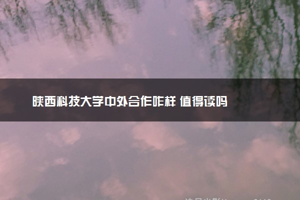 陕西科技大学中外合作咋样 值得读吗