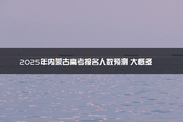 2025年内蒙古高考报名人数预测 大概多少人参加高考