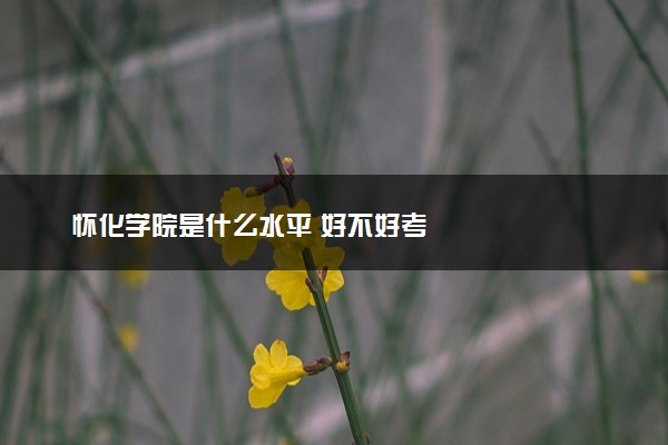 怀化学院是什么水平 好不好考