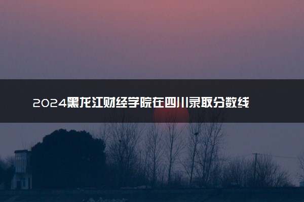 2024黑龙江财经学院在四川录取分数线 各专业分数及位次