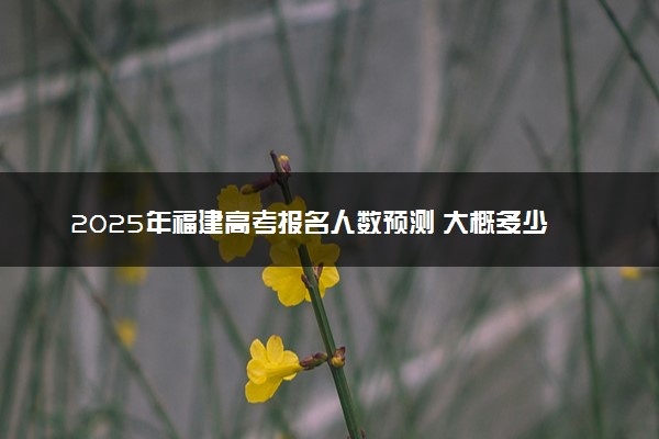 2025年福建高考报名人数预测 大概多少人参加高考