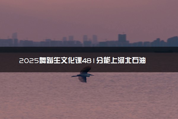2025舞蹈生文化课481分能上河北石油职业技术大学吗