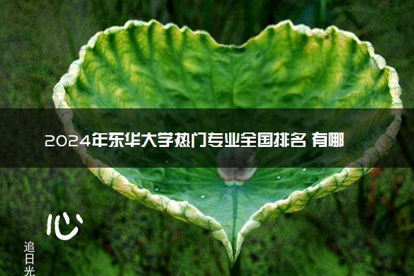 2024年东华大学热门专业全国排名 有哪些专业比较好