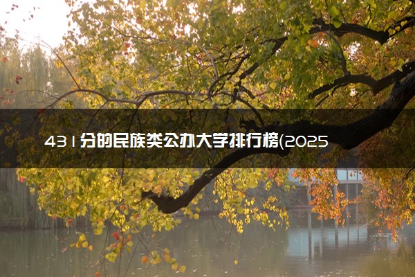 431分的民族类公办大学排行榜（2025考生参考)