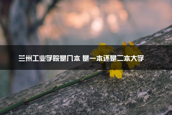 兰州工业学院是几本 是一本还是二本大学