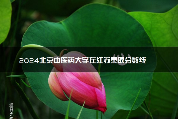 2024北京中医药大学在江苏录取分数线 各专业分数及位次