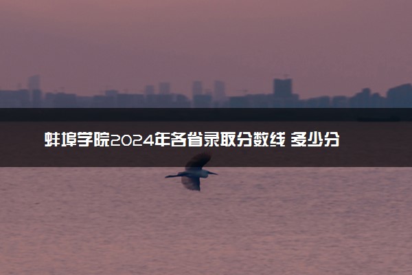 蚌埠学院2024年各省录取分数线 多少分能考上